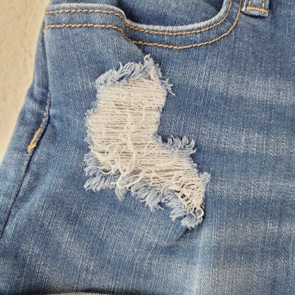 Pacsun Jean Shorts Sz 25 Distressed Cuffed Medium Wash Stretchy Casual Denim - Picture 4 of 8